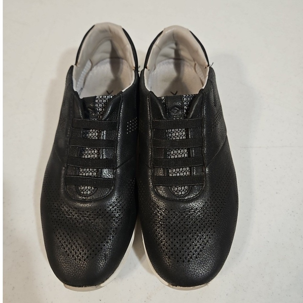 Kizik Miami Womens Shoes Size 8.5W Black Slip‎ On Leather Hands Free Shoes(175
